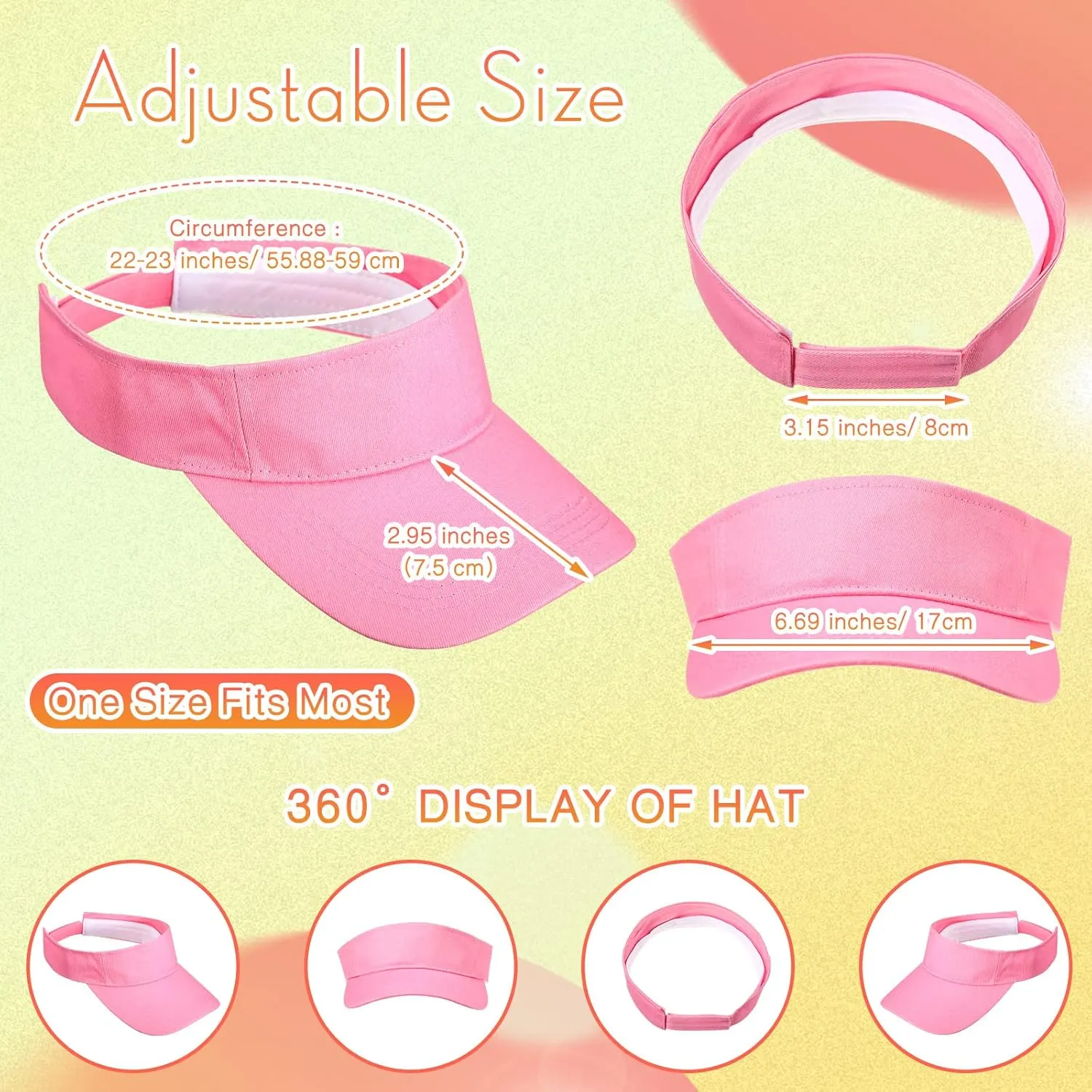Silkfly 36 Pack Sun Visor Hats Adjustable Sports Athletic hat UV Protection Sun Visor Cap for Men Women Tennis Running Golf