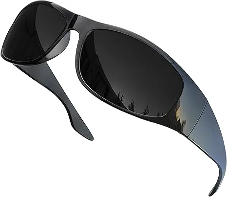 Super Dark Polarized Black Sunglasses Glossy Frame/Superdark Lens