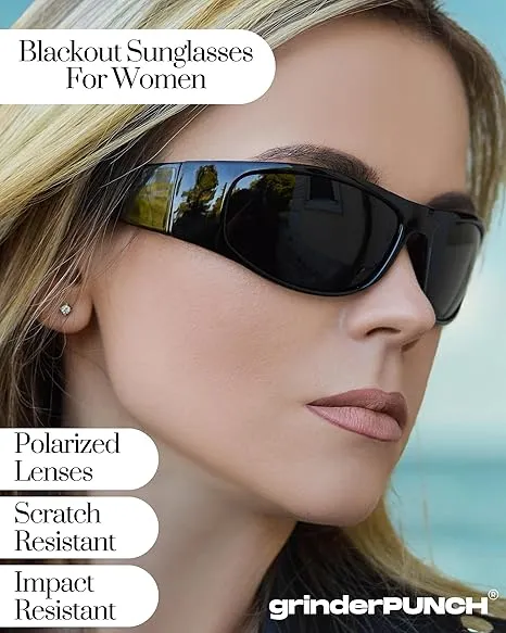 Super Dark Polarized Black Sunglasses Glossy Frame/Superdark Lens