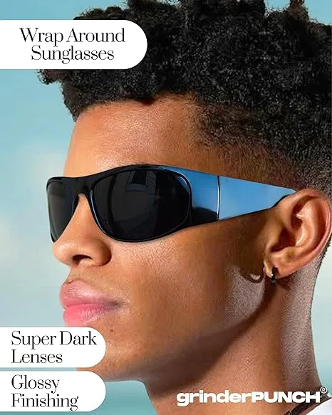 Super Dark Polarized Black Sunglasses Glossy Frame/Superdark Lens