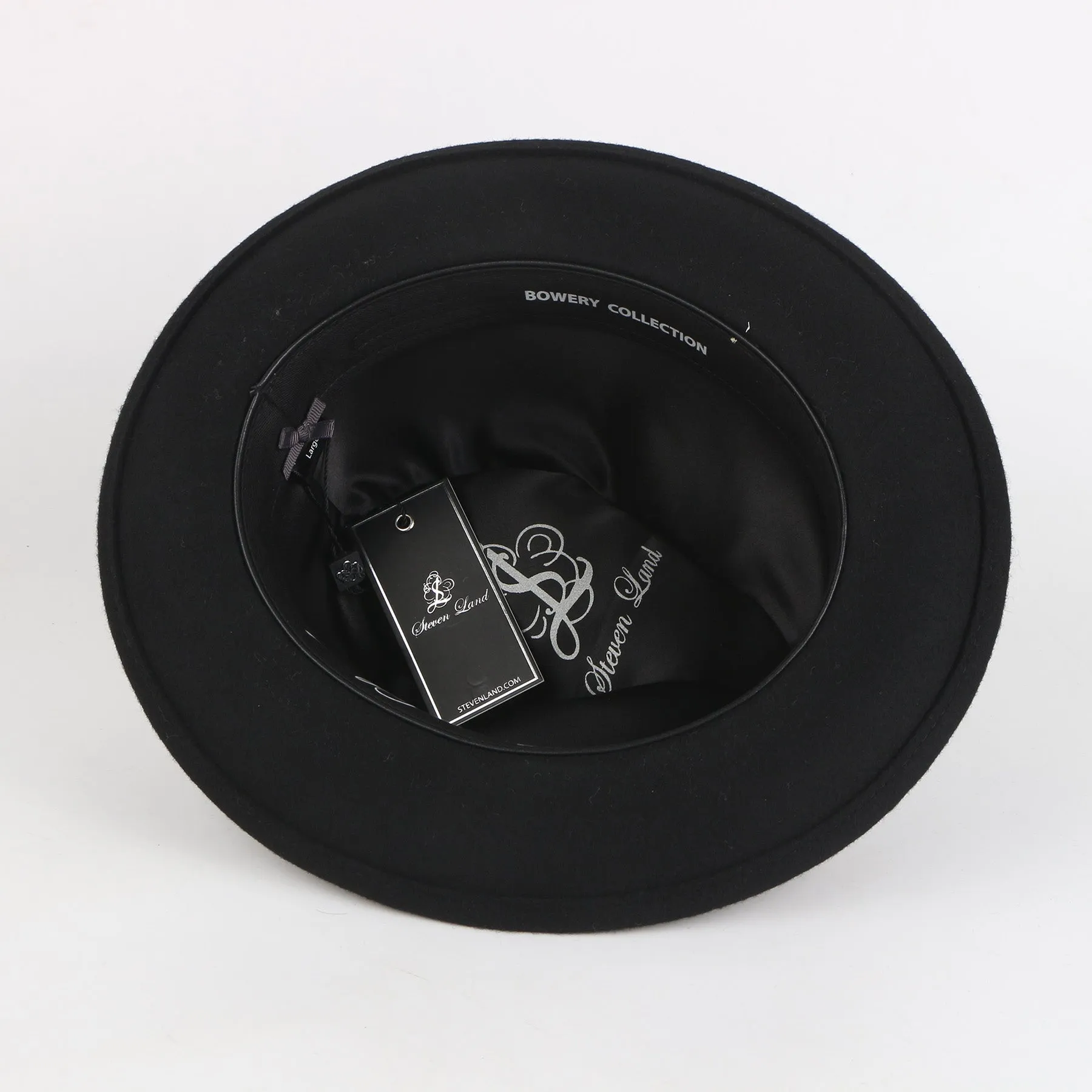 The Bowery Fedora | Felt Hat | Black with Brown Band