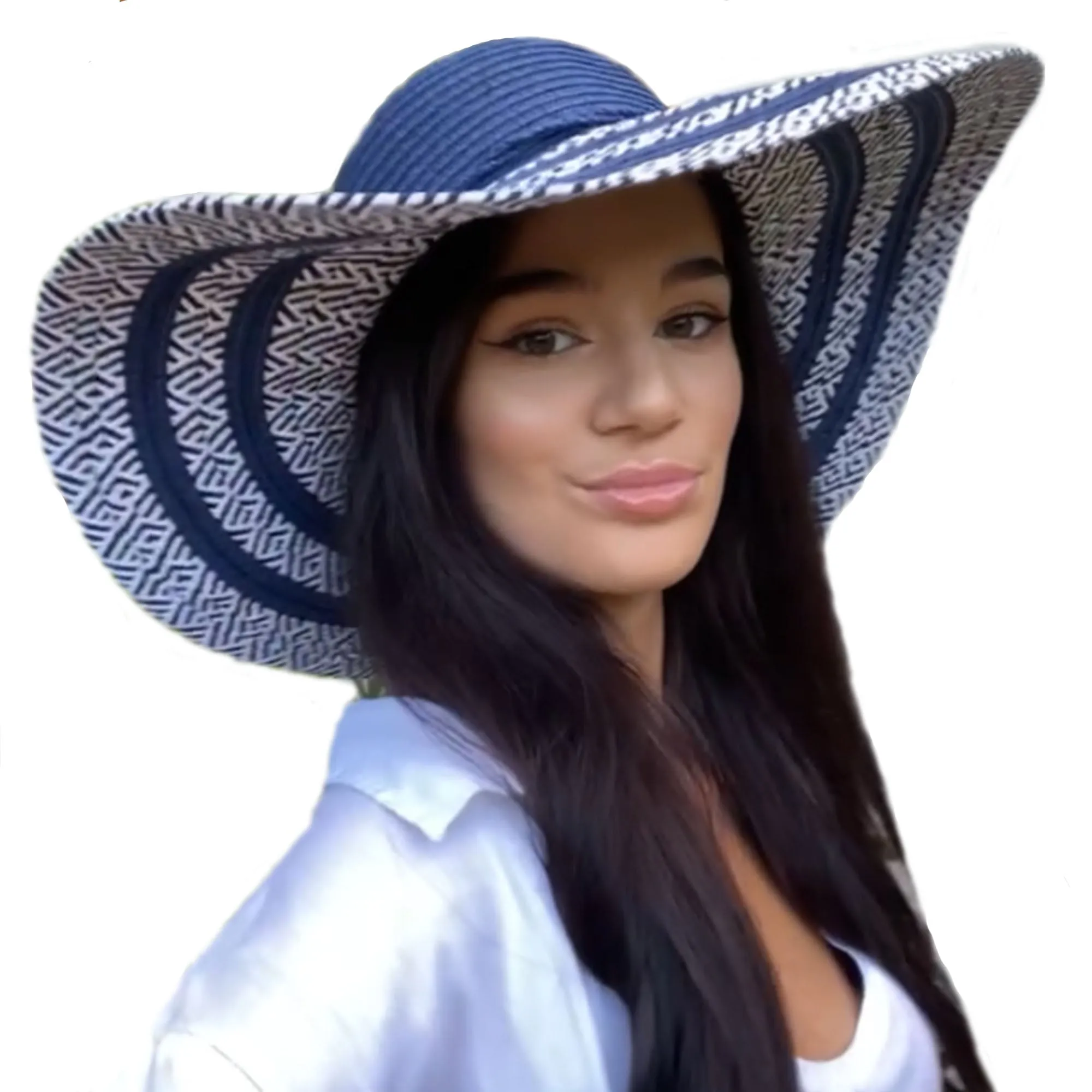 Wide Brimmed Floppy Straw Sun Hat