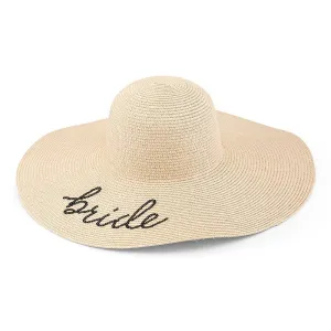 Women’s Floppy Straw Sun Hat - Bride