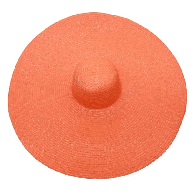 Women's oversized beach straw hat